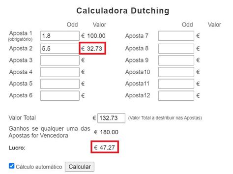 calculadora dutching betano